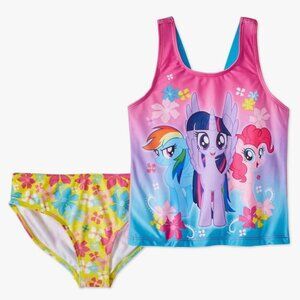 🧡3/15 My Little Pony Two Piece Swimsuit UPF 50+ Girl 4/5